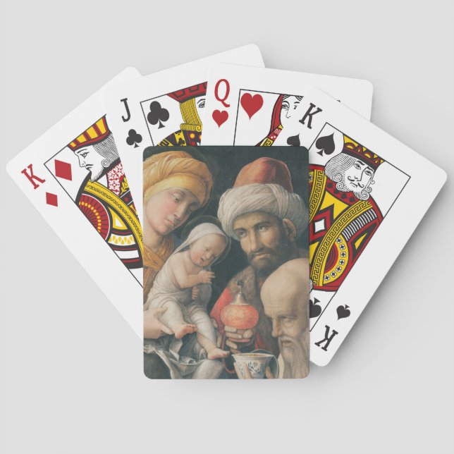 Tillbedjan av magina, c.1495-1505 spelkort (Baksidan)