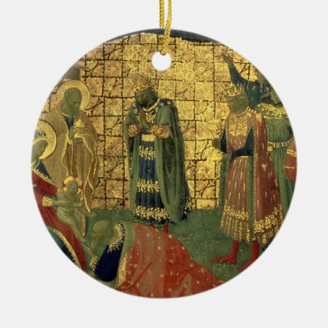 Tillbedjan av magina, specificerar från en julgransprydnad keramik (Framsidan)