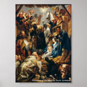 Tillbedjan av magina vid Jordaens Poster