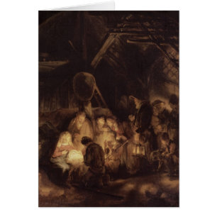 Tillbedjan av shepherdset, 1646 hälsningskort