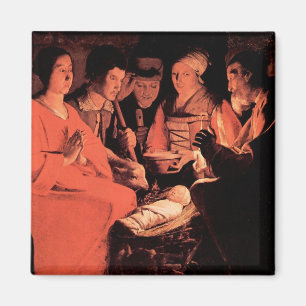 Tillbedjan av shepherdset av Georges de La Turnera Magnet