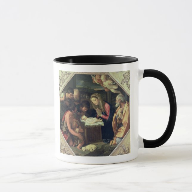 Tillbedjan av shepherdset, c.1640-42 mugg (Höger)
