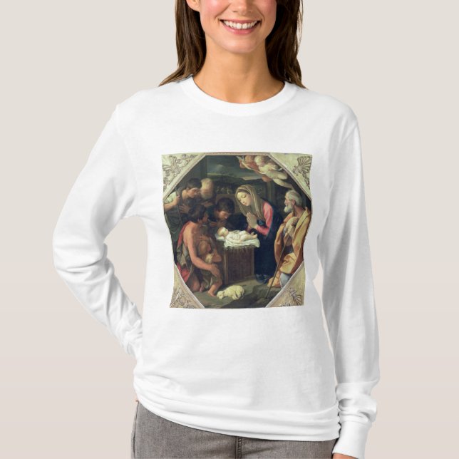 Tillbedjan av shepherdset, c.1640-42 t shirt (Framsida)