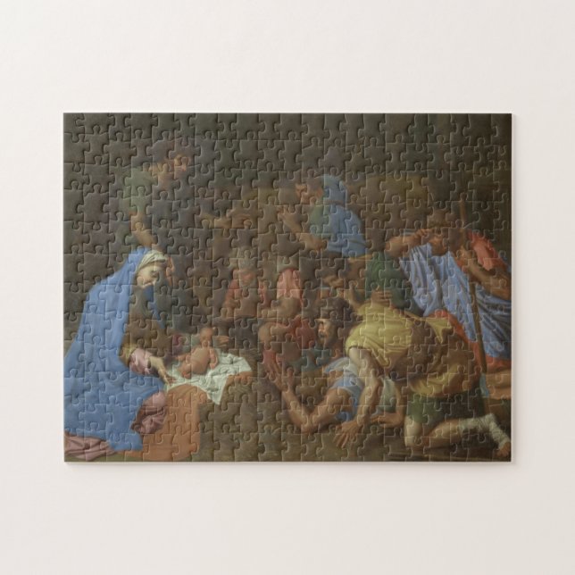 Tillbedjan av shepherdset circa 1653 pussel (Horisontell)