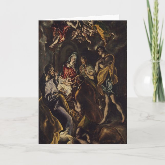 Tillbedjan av shepherdset helgkort (Framsida)