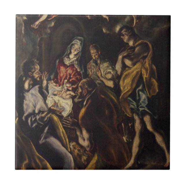 Tillbedjan av shepherdset kakelplatta (Framsidan)