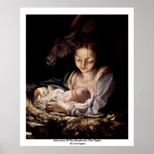 Tillbedjan av shepherdset (natten) poster