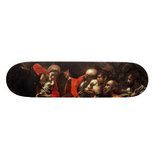 Tillbedjan av shepherdset vid Caravaggio (1609) Skateboard Bräda 19,5 Cm