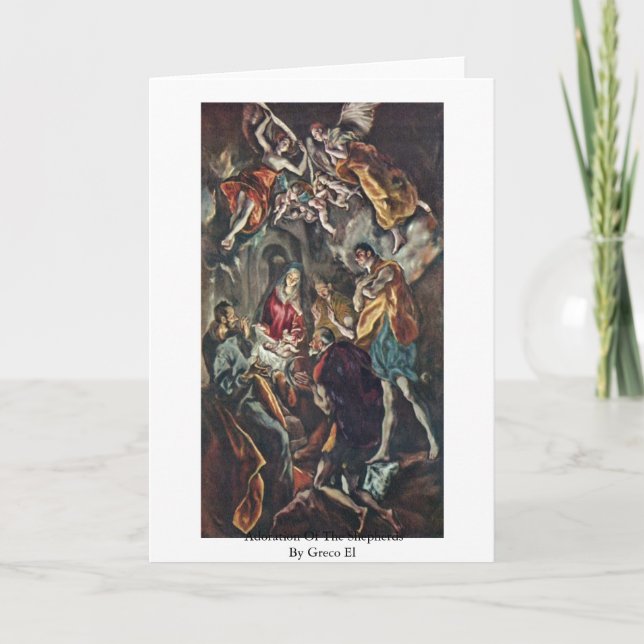 Tillbedjan av shepherdset vid Greco El Kort (Framsida)