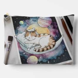 Tillbehör för Cat Watercolor Pouch Travel Bag