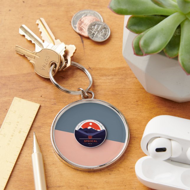 Tillbehör > Nyckelkedjor och lanyard Rund Silverfärgad Nyckelring (Skrivbord)