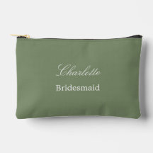 Tillbehör-Pouch för elegant Bridesmaid Sage Grönt