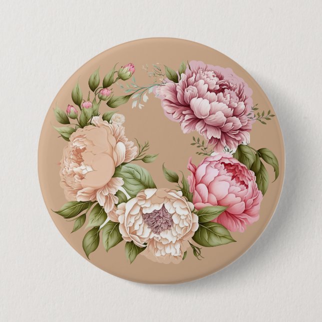 Tillbehör till bärbar Blommigt med naturlig inspir Knapp (Framsida)