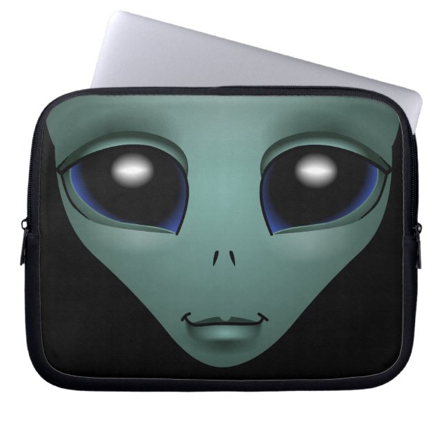 Tillbehör till bärbara Alien Laptop sleeve ET-dato (Framsidan)
