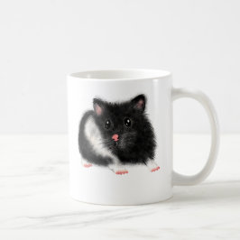 Tillbehör till Cute Black white Syrian hamster-pre Kaffemugg