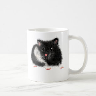 Tillbehör till Cute Black white Syrian hamster-pre Kaffemugg