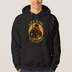Tillbehör till Cute Boxer-Hund - Life-mål uppfylle Hoodie