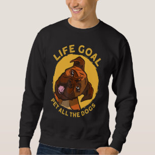 Tillbehör till Cute Boxer-Hund - Life-mål uppfylle Lång Ärmad Tröja