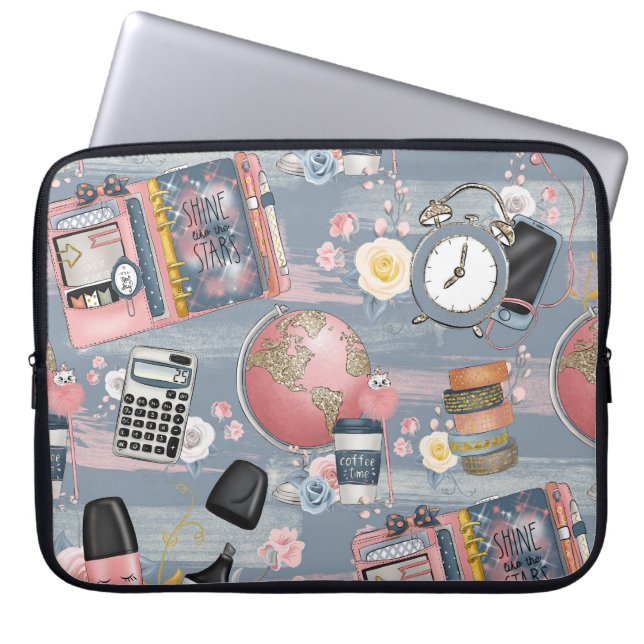 Tillbehör till Cute & Functional Desk för flickor Laptop Fodral (Framsidan)
