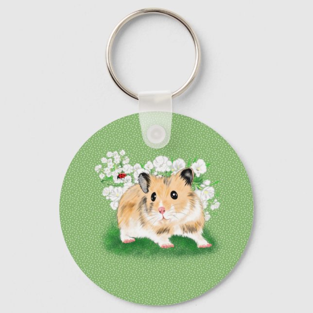 Tillbehör till Cute golden Syrian Hamster art. Nyckelring (Framsida)