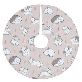 Tillbehör till danska skogsdjur Julgran Julgransmatta Borstad Polyester