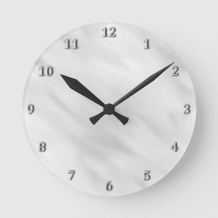 Tillbehör till eleganten Misty Silver Pearl Clock Rund Klocka