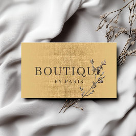 Tillbehör till Guld Linen-kort för Boutique-Mode Visitkort