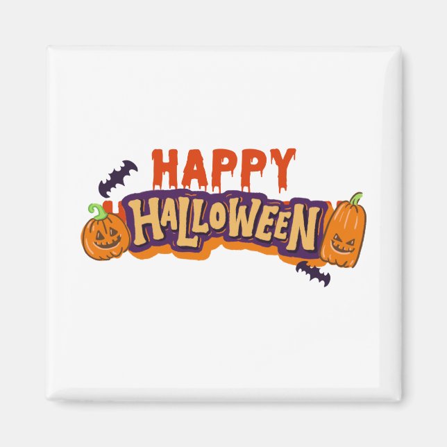 Tillbehör till happy halloween Köks 2024 Magnet (Framsidan)