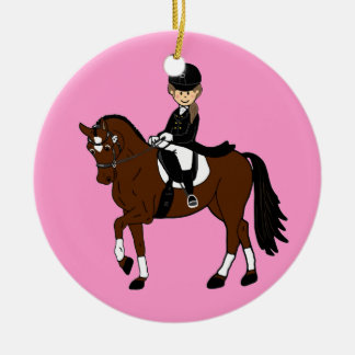 Tillbehör till personlig Horse and Rider Dressage Julgransprydnad Keramik