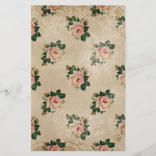 Tillbehör till söt Vintage Blommigt Ro art Mönster Brevpapper