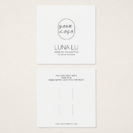 Tillbehör till Visning med minimalistiskt hårklipp Fyrkantigt Visitkort