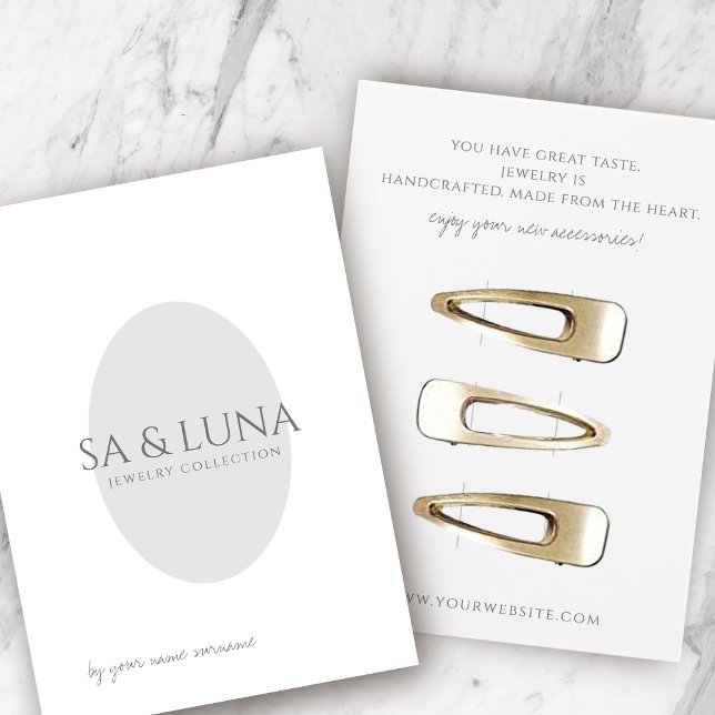 Tillbehör till Visning med minimalistiskt hårklipp Visitkort (Skapare uppladdad)