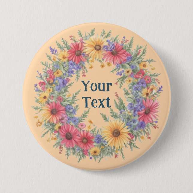 Tillbehör till Wildblomsinspired Blommigt Wandeel  Knapp (Framsida)