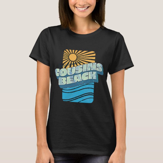 Tillbringa sommaren i Cousins Beach T Shirt (Framsida)