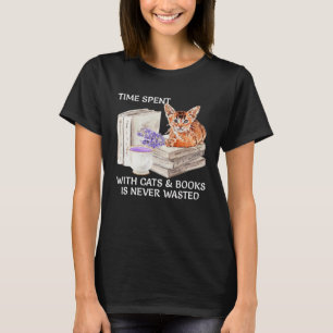 Tillbringa tid med Bokar och Orange Cat Nerd Kitte T Shirt