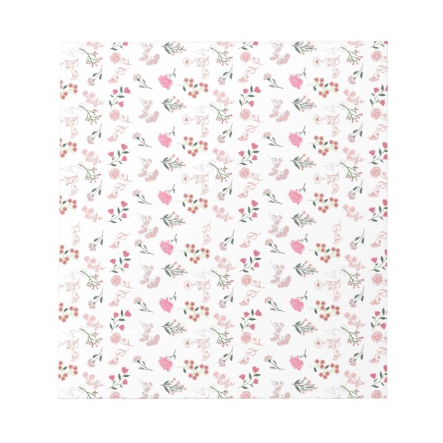 Tilldelad delikat blomma i Mönster Anteckningsblock (Framsida)