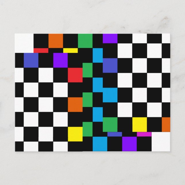 Tilldelad postmodern meritkort för regnbåge vykort (Framsida)