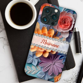 Tilldelade 3D-blommor, diamant ram anpassningsbar