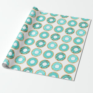 Tilldelade blå Donuts Mönster Presentpapper