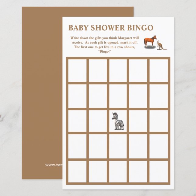 Tilldelade djur - Behållare för spädbarn, Bingo (Fram/baksida)