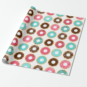 Tilldelade Donuts Mönster Presentpapper