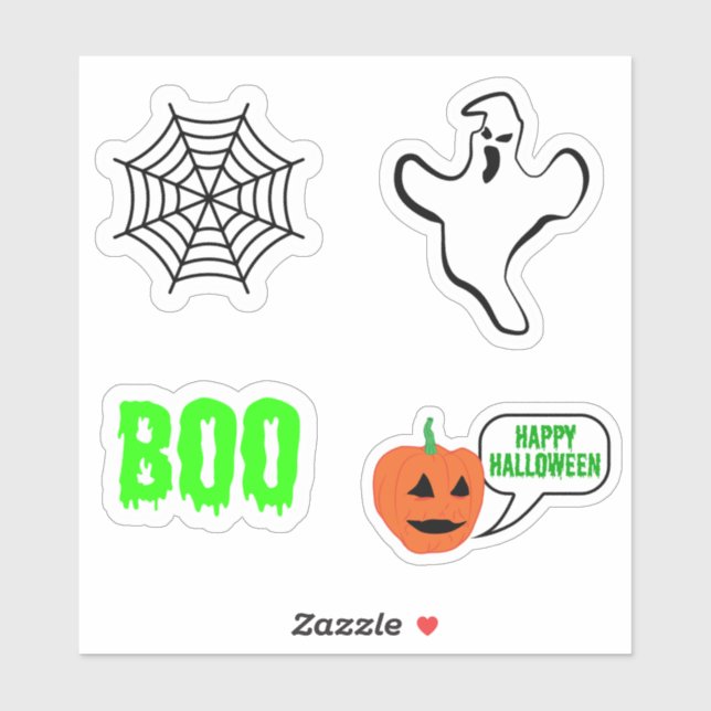 Tilldelade Halloween-utformningar Klistermärken (Ark)