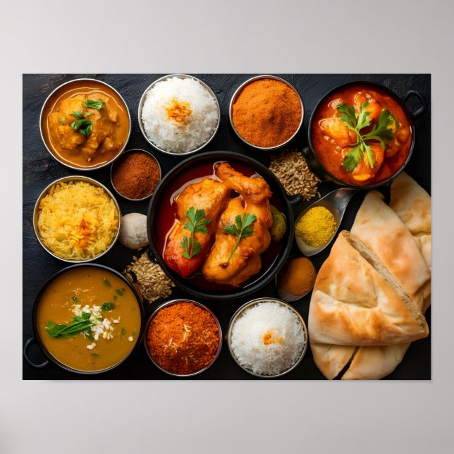 Tilldelade indiska dagisar: Chicken Tikka Masala Poster (Framsidan)