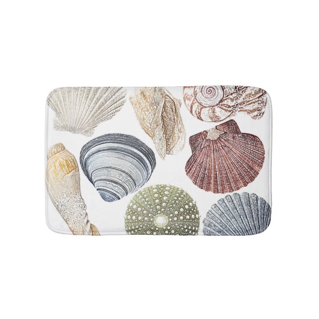 Tilldelade Snäckor Beach House Bath Mat Badrumsmatta (Framsidan)