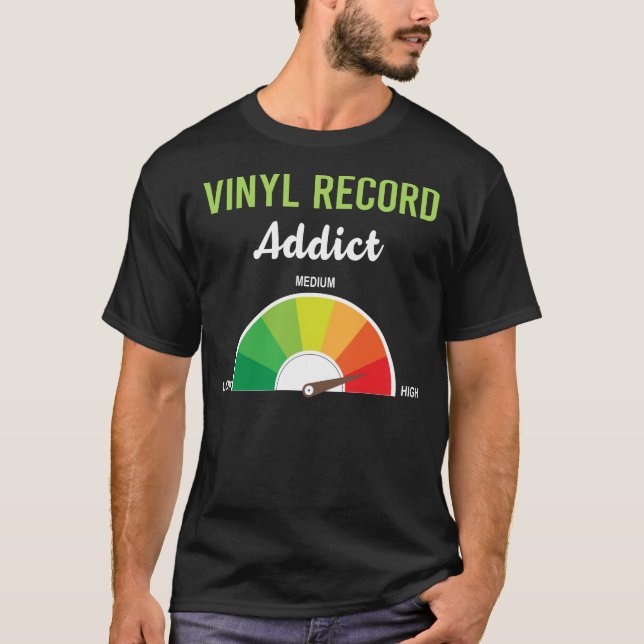 Tilldelande vinylpostposter t shirt (Framsida)