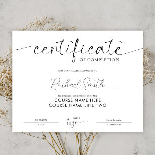 Tilldelning av certifikat Elegant Beauty Course Aw