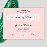 Tilldelning av certifikat om kvinnlig fortlevnad<br><div class="desc">Elegant Beauty Course Certificate of Complete in Pastel rosa with elegant script font. Perfekt för fullföljningsbidrag för professionell-,  bröd- och annan skönhetsbehandling av kurser. Du kan använda detta certifikat för prestation för alla typer av professionell-ackreditering.</div>