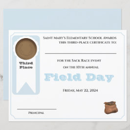 Tilldelningscertifikat för anpassade 3:e Ställe