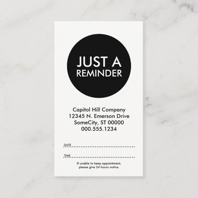 Tilldelningskort för barbershop-stolpe tidsbeställning kort (Framsida)