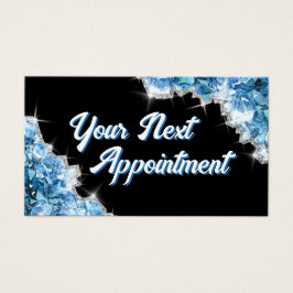 Tilldelningskort för blå kristaller visitkort